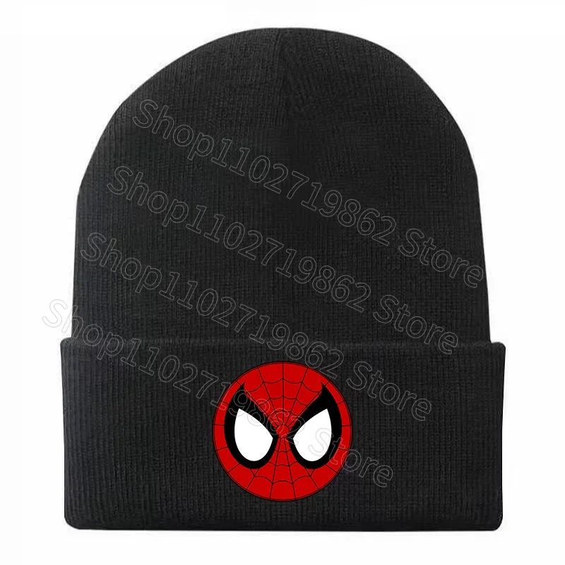 Gorros de punto para niños de Spidermans, gorros de Marvels, gorros con estampado de personajes de película, gorros cálidos y cómodos para invierno, regalos de fiesta