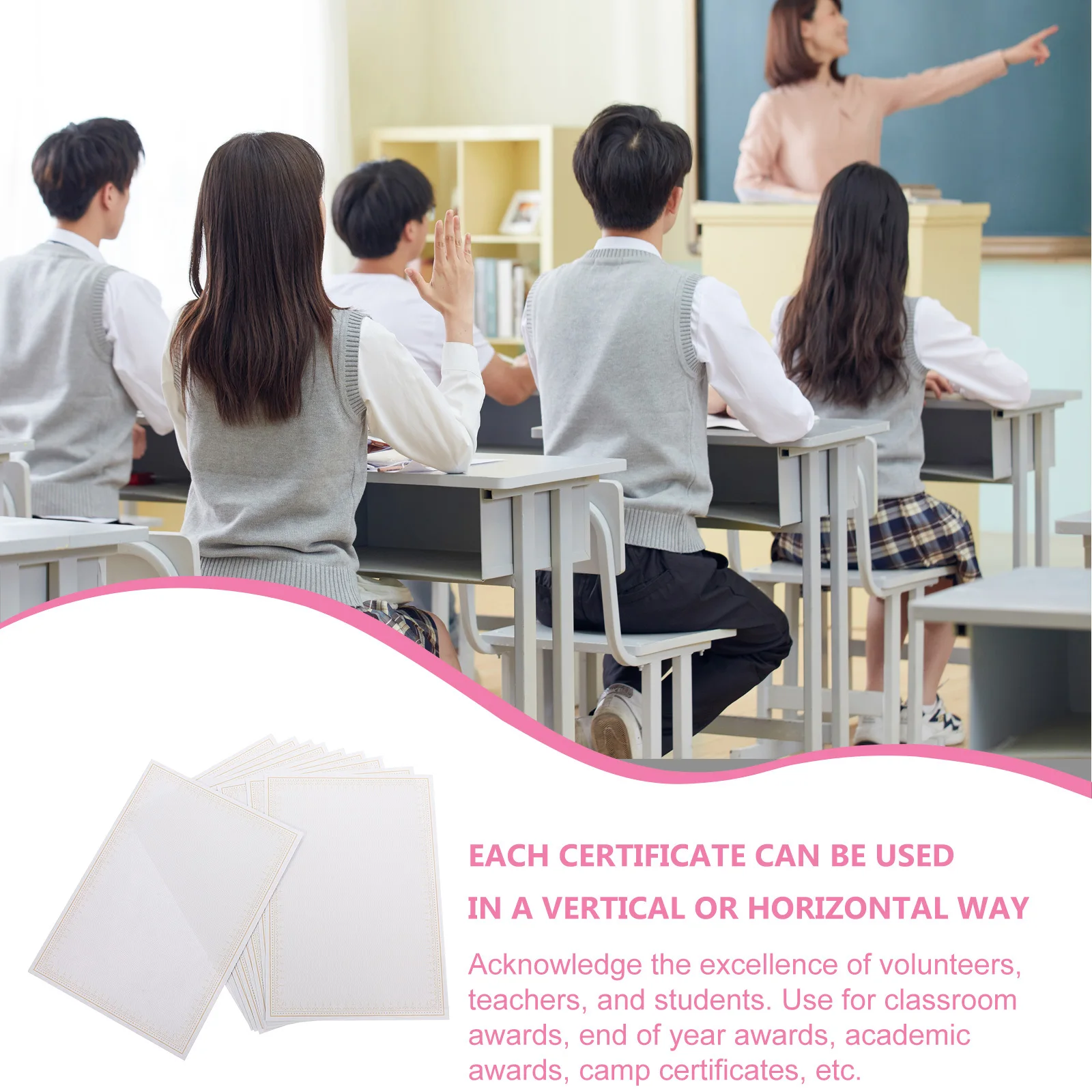 10枚の空白の証明書用紙、印刷可能、書き込み可能、学校の卒業証書、卒業証書、空白の証明書用