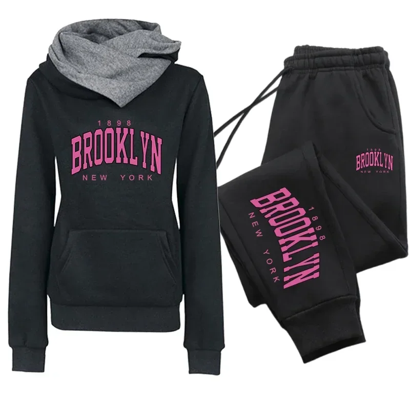 Herbst Winter Warme Modische Sportbekleidung Lässiger Damen-Trainingsanzug Street-Hoodie Sweatshirt Outdoor-Qualitäts-Sport-Jogging-Bekleidung