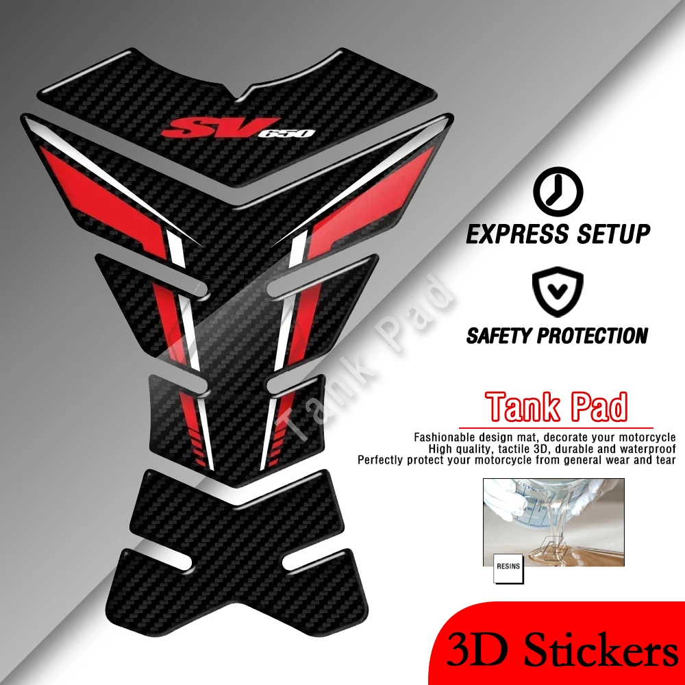 

For Suzuki SV650 SV650S SV650X motorcycle 3D carbon fiber appearance fuel tank pad protective sticker kit