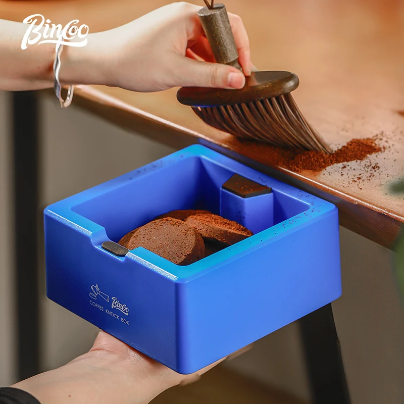 

Bincoo Square Coffee Knock Box with Silicon Tamper Mat Large Capacity 800ml Barista Tool for Espresso Machine