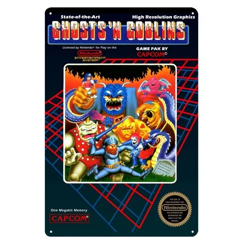 Ghosts N; Goblins Nes Retro Video Game Metal Poster Tin Sign 20*30cm