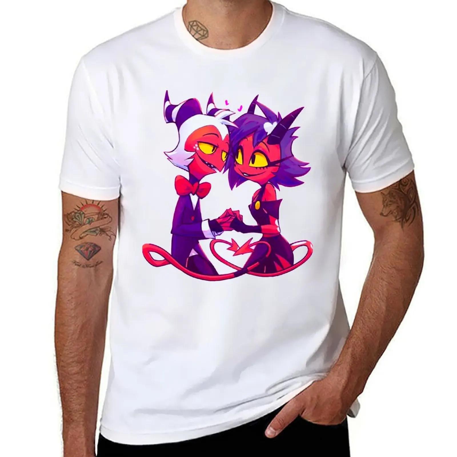 

Helluva Boss Millie and Moxxie T-Shirt printed t shirts for man man t shirt cotton T-Shirt
