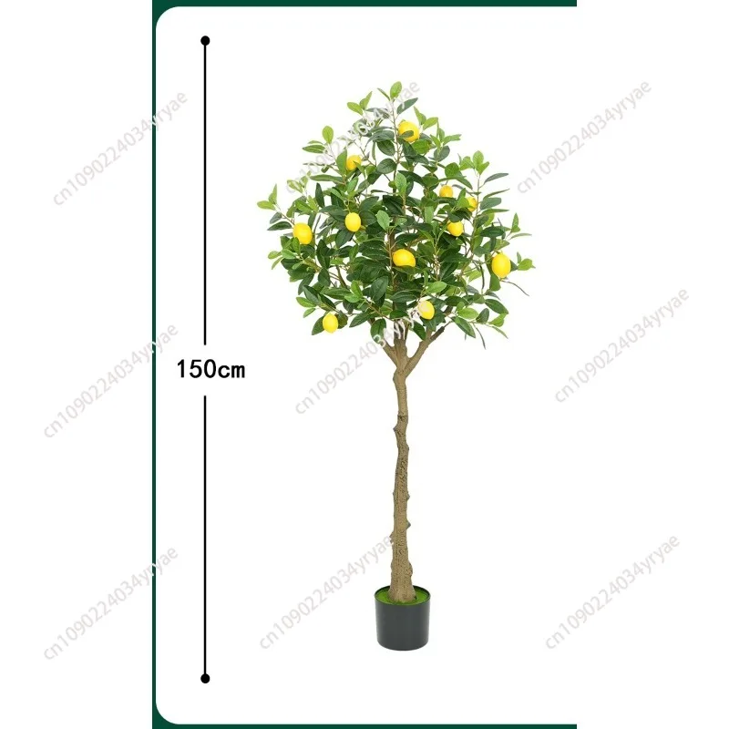 Árbol de limón artificial, planta de naranja falsa, planta en maceta de pie con fruta de limón falsa, árbol de fruta de naranja de plástico
