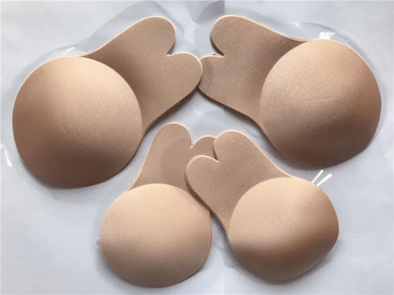 Women Push Up Self Adhesive Silicone Strapless Invisible RabbitBra Reusable Sticky Breast Lift Tape Rabbit Nipple Cover Bra Pad