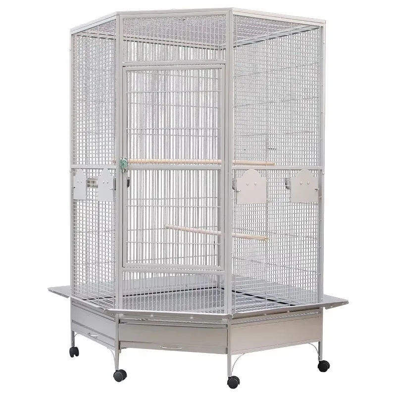 2026 Parrot Birdcage Deluxe Oversized Metal Wrought Iron Macaw Sakulet Extra Large Size 71kg All Seasons Birdcage
