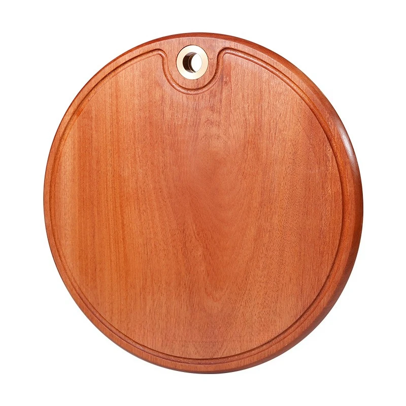 

Round, ebony, cutting board, household, solid wood, kitchen, double-sided