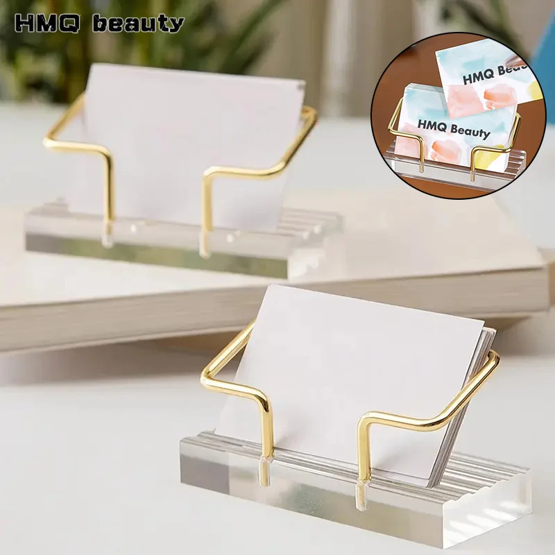 5/1Pcs Acrylic Business Card Holder Creative Desktop Note Rack for Beauty Salon Front Desk Professional Card Display Stand