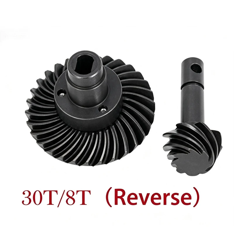 Heavy Duty Steel Bevel Helical Axle Gears 8T/24T 8T/27T 8T/30T Forward 8T/30T Reverse Fit Axial SCX10 II 90046 90047 AR44 AR45