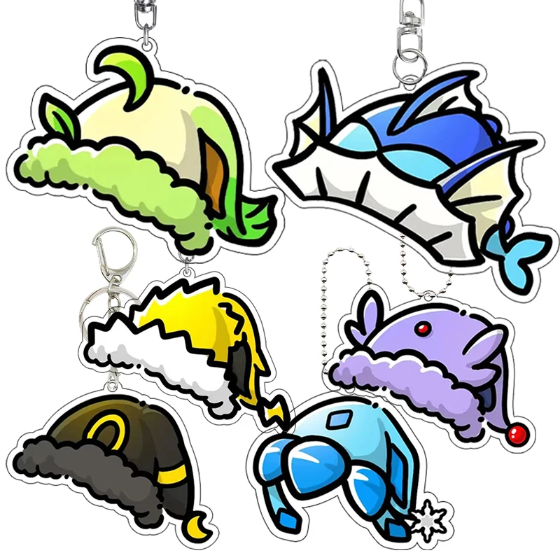 

Аниме-фигурки Eevee, Sylveen, Glaceon, Flareon, Jolteon: Креативные кулоны, украшения, кольца, игрушки, подарки на день рождения