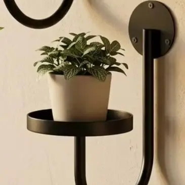 2PCS U-Shaped Wall Plant Holder Iron Floating Shelf For Succulents Ornaments Hanging Flower Pot Rack Indoor Outdoor Home Decor