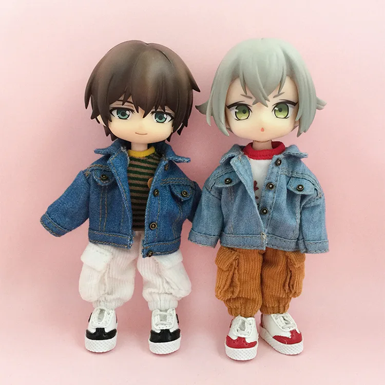 Ob11 Baby Doll Clothes Denim Jacket Jacket Suitable Dress Up Toys Doll Accessories For Obitsu11, 1 / 12bjd, Molly, Gsc Body