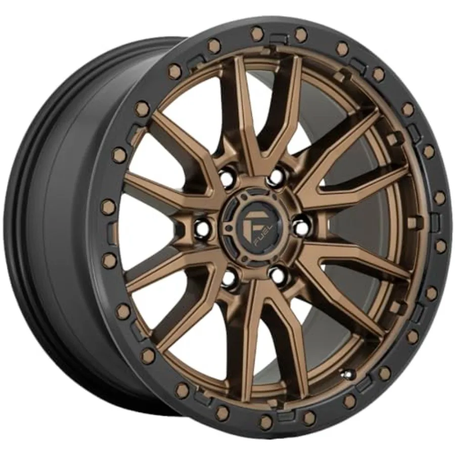 

D681 REBEL 22X10 6X5.5 4.99 13mm MATTE BRONZE BLACK BEAD RING