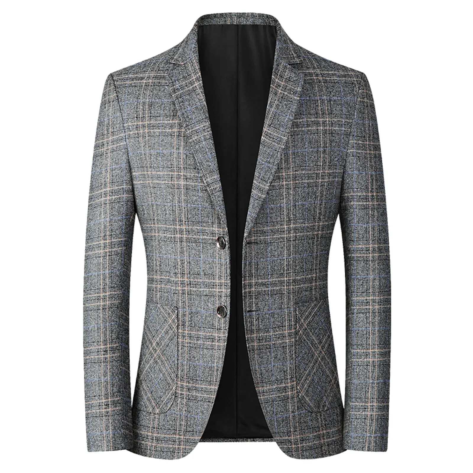 2024 neue Herren anzug jacke hochwertige Herren bekleidung Business Casual Herren blazer schöne karierte Slim Fit Blazer Größe 4xl-m