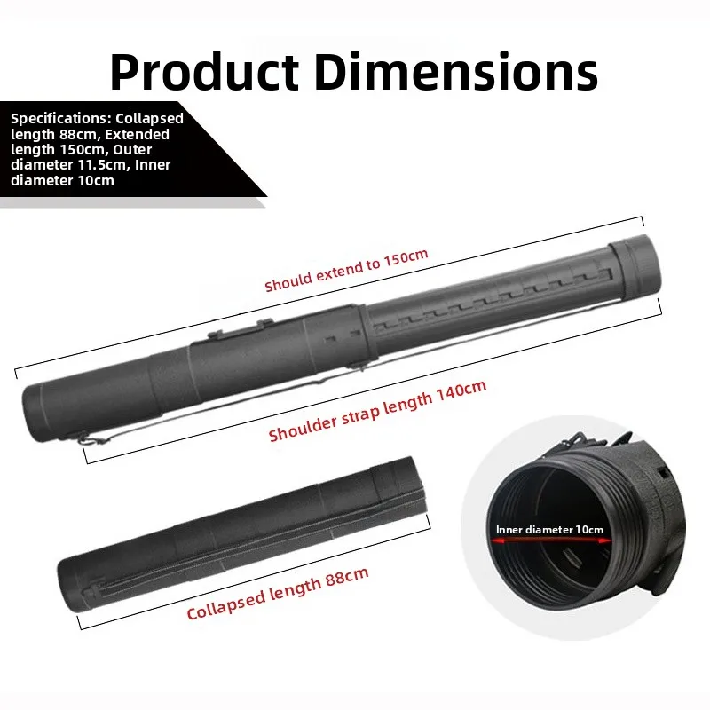 

Exble Fiing Rod Case 88-87cm Hard ell Solo Section Lure Rod Barrel Fiing Gear Bag Portable Outdoor Cam Travel...