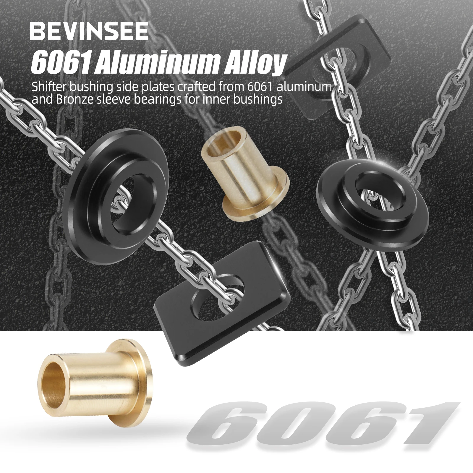 BEVINSEE Kit de bujes de palanca de cambios para caja de cambios manual de 6 velocidades MQ350, para Audi A3 2.0T, para VW para MK6 MK7 Golf GTI 2.0T para Passat