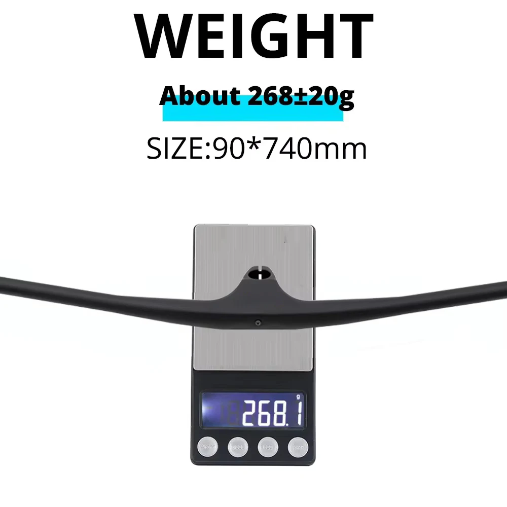 RACE Full Carbon Fibre Integrated Cockpit  Internal Cable -17° 50mm-90mm MTB Carbon Handlebar For MTB XC 4 color Logo
