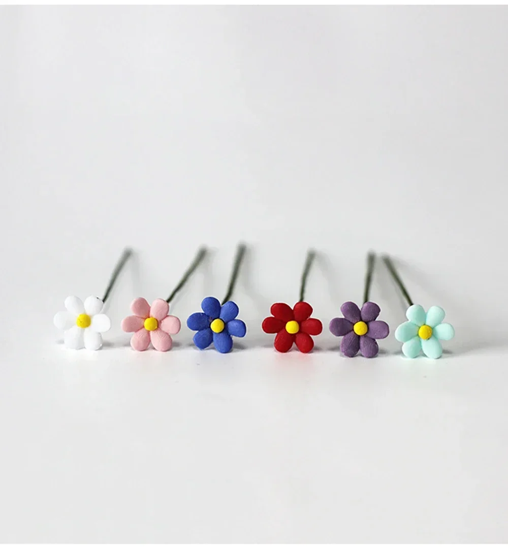 4Pcs 1/12 Doll House Miniature Resin Persian Daisy Simulation Flower Model Toy Mini Decoration Dollhouse Accessories