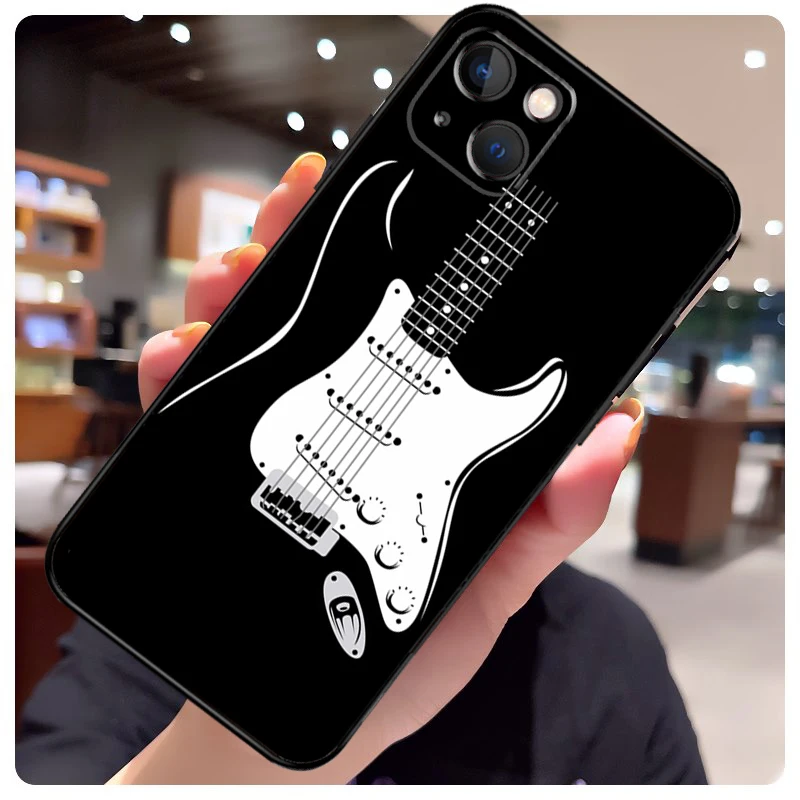 Guitar Music Art Case For iPhone 16 13 14 11 12 15 Pro Max X XR XS