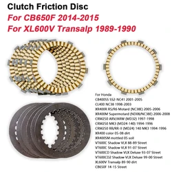 Motorcycle Clutch Friction Disc Steel Plate Kit For Honda CB650F CB 650F 650 F CB400SS XL600V XR400 XR 400 CRM250 CRM 250 VT600C