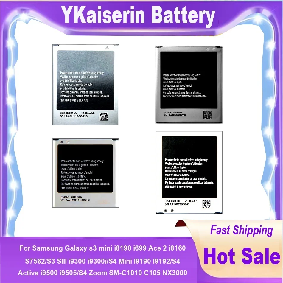 Phone Battery For Samsung Galaxy SIII I9300 I9300i S3 S4 Mini I8190 I699/Active I9500 I9505/Zoom SM-C1010 C105 NX3000 B740AC