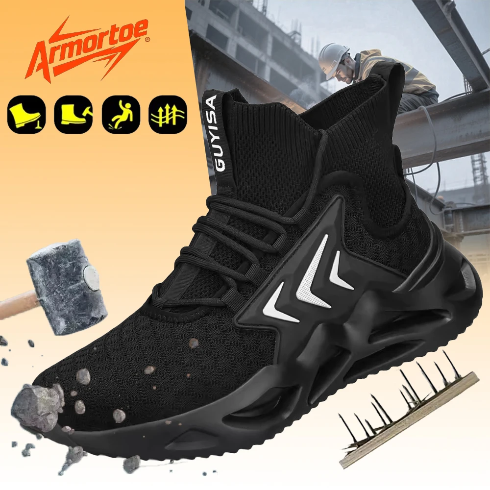 

ArmorToe High-top Safety Shoes Anti-smash Anti-puncture Wear-resistant Slip-resistant Work Comfortable #Armor2634