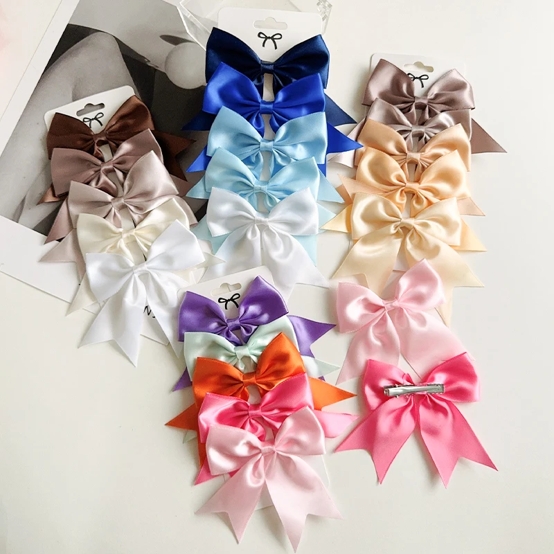 5 قطع من فيونكات شعر متدرجة الألوان مع مشبك شعر عصري وبسيط، إكسسوارات شعر للأطفال ذات نوعية جيدة #2