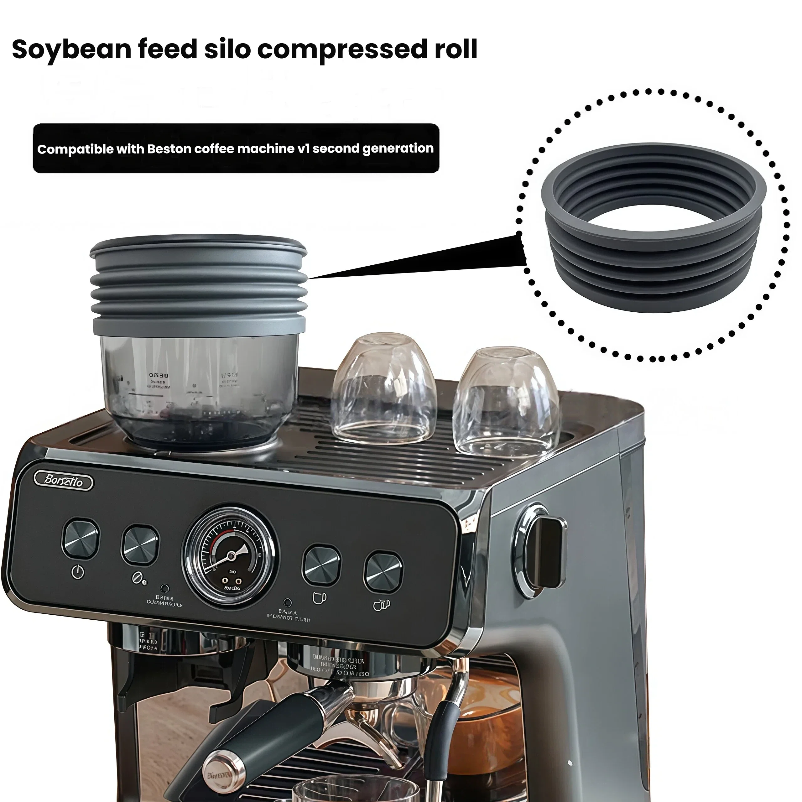 Applicable to Barsetto Coffee Machine V1 Generation II Bean Hopper Compressed Air Cleaning Accessory for Residue Powder Removal