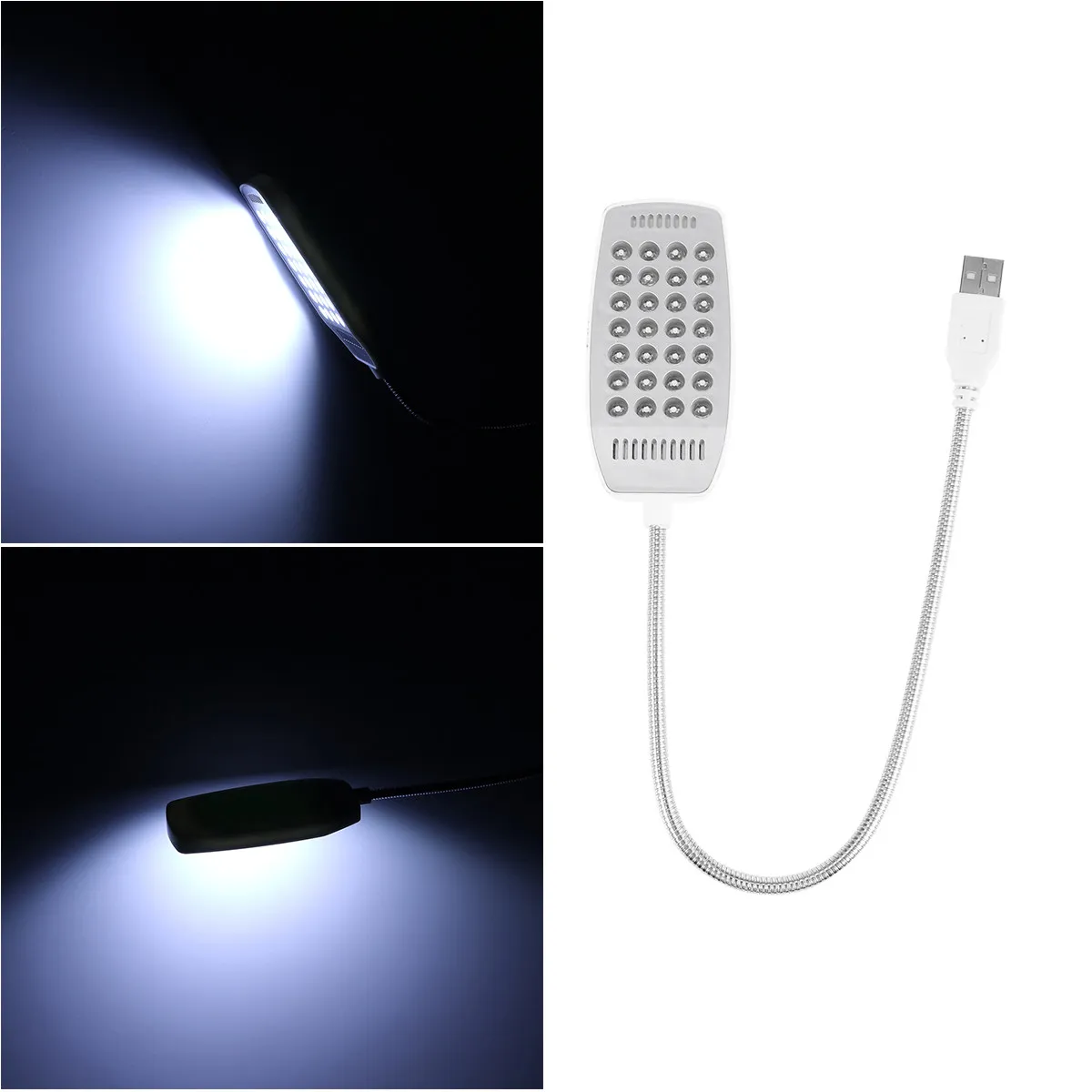 

Светодиодная лампа для ноутбука с питанием от USB, 28 LED, яркая, без мерцания и бликов, безопасная для глаз, с гибкой шейкой, для чтения, работы за компьютером и учебы