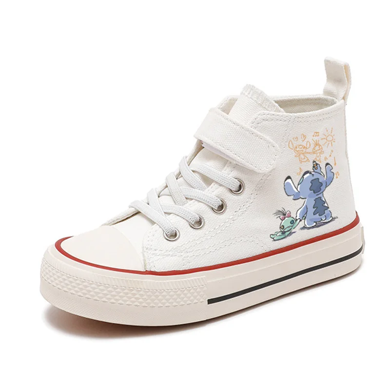 Lilo Stitch sepatu tenis anak laki-laki perempuan, sneaker olahraga gambar kartun Disney kasual empat musim