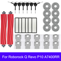 For Roborock Q Revo P10 A7400RR Robot Vacuums Cleaner Accessories Main Side Brush Hepa Filter Mop Cloths Dust Bag Spare Part