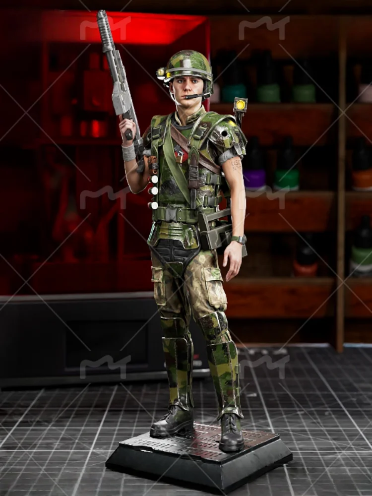 

1/24 Scale Resin figurine The corporal is ready to fight at any time Model Kit DIY Unassembled Unpainted Sculpture toys