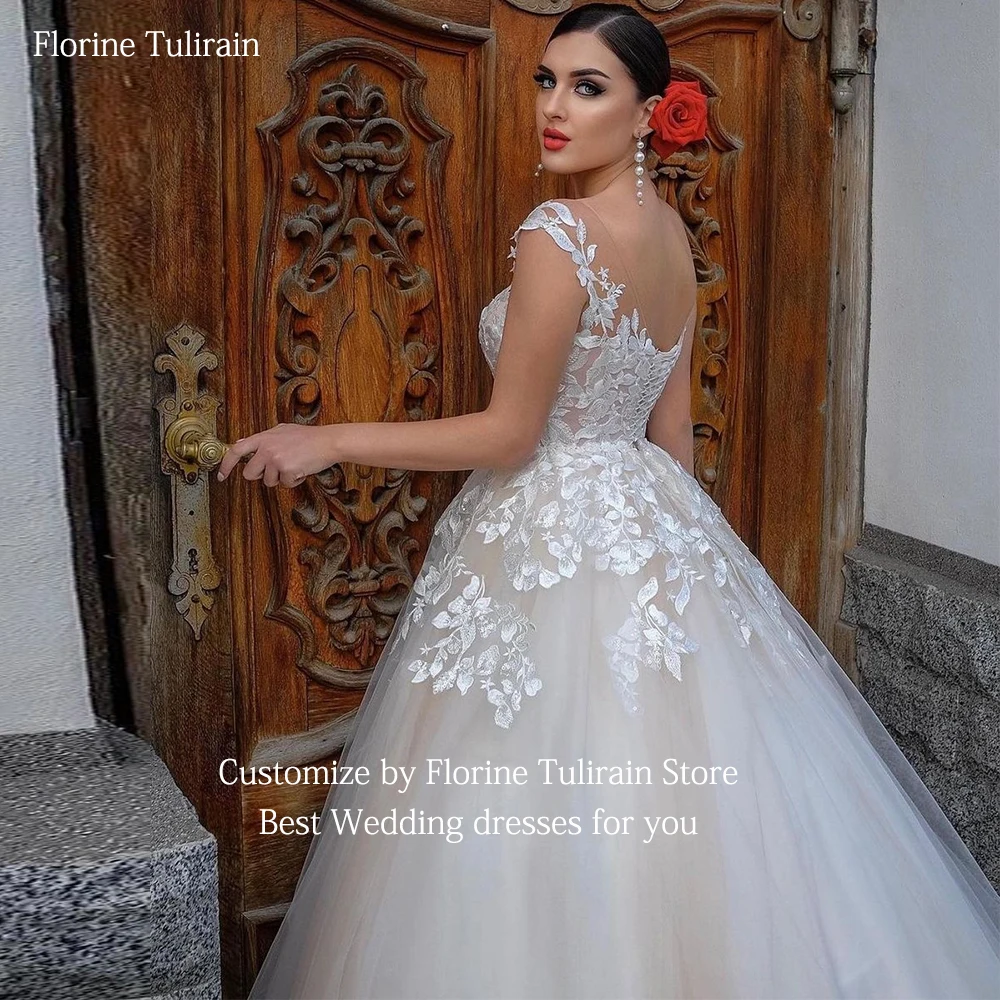 Bespoke Robe De Mariée with Sexy Deep V-Neck Backless Elegant A-line Floor-Length Court Train Wedding Dresses for Brides 2023