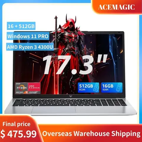 ACEMAGIC 15.6/17.3/18.5 inch Business Laptop AMD Ryzen 3 4300U Laptop 16GB DDR4 512GB SSD Expandable Up to 2TB,  FHD Windows 11