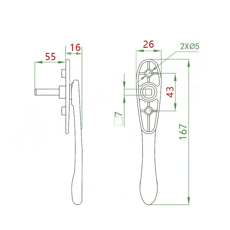 Imagem -06 - Liga de Alumínio Deslizante Porta Punho Parafuso Estilo Fino Aço Plástico Janela Botão Móveis Puxar Peça Hardware