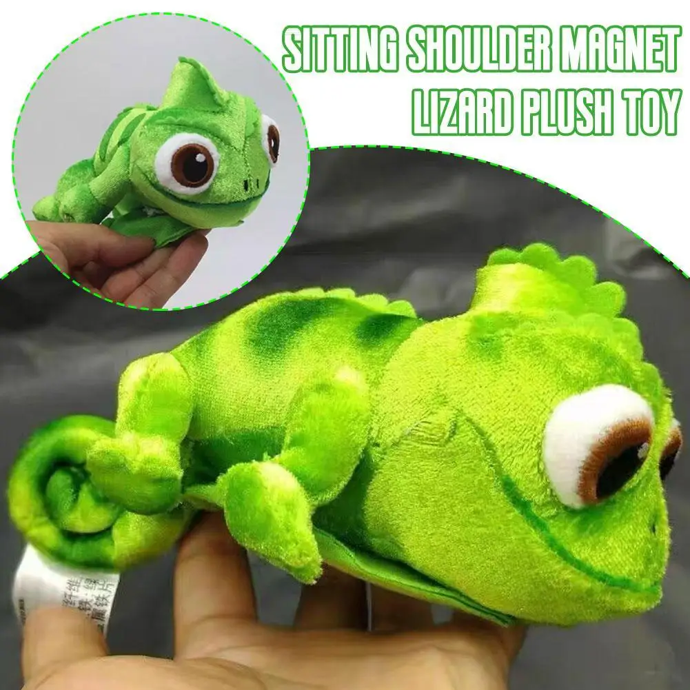 Chameleon Plush Doll Toy Stuffed Animals Plush Doll Pascal Rapunzel Shoulder Plush Doll Toy Kid Gift Chameleon Shoulder Doll