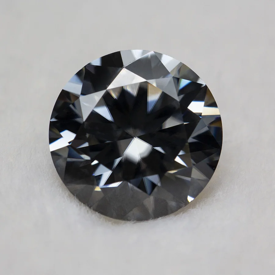 Gray Color Moissanite Loose Stone 0.5-5.0ct Certified Color Moissanite Diamonds Pass Tester with GRA Certificate