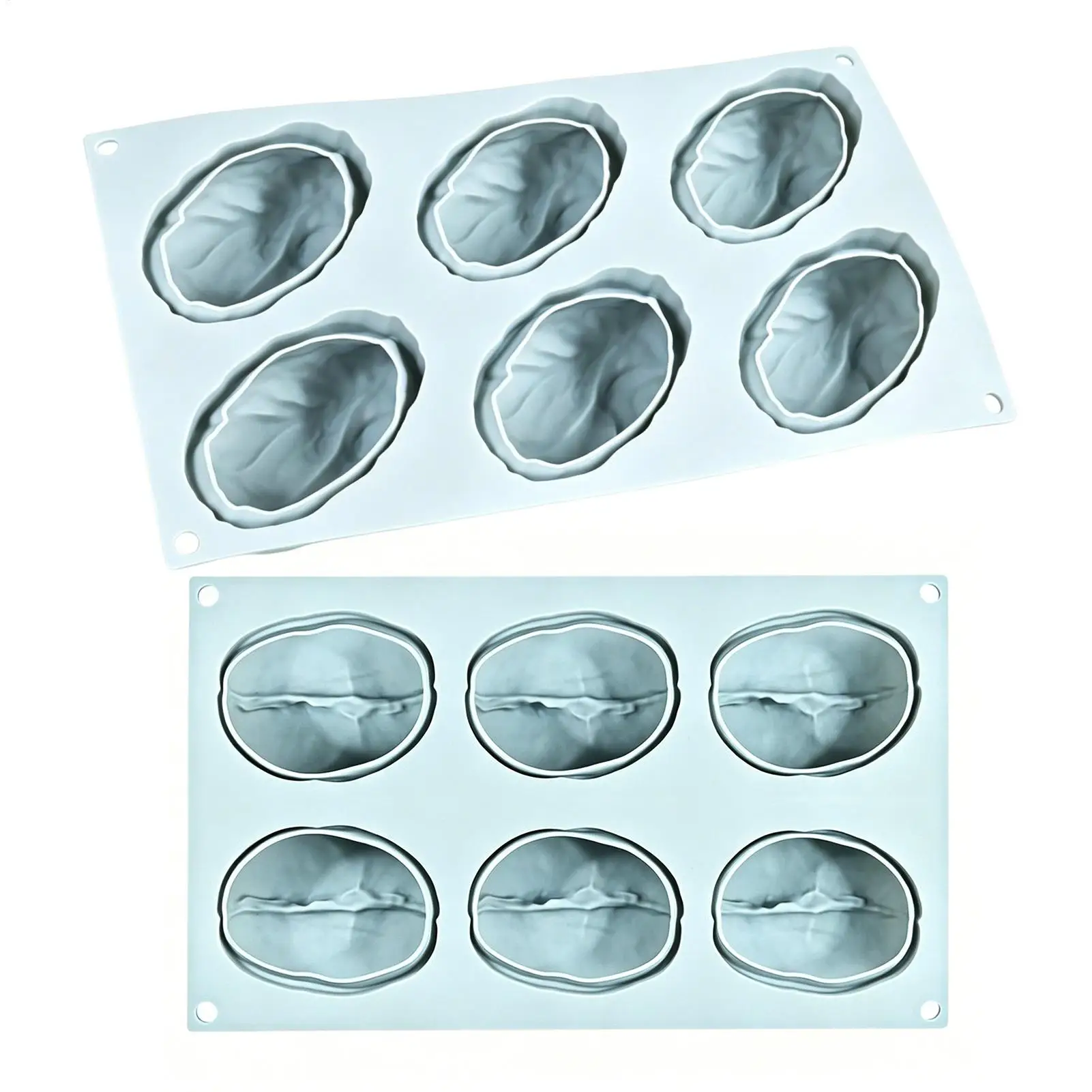 Baking Molds 6-Cavity Nut Coffee Bean Pudding Mousse Silicone Mold DIY Chocolate Ice Cream Mould Cake Decorating Tools