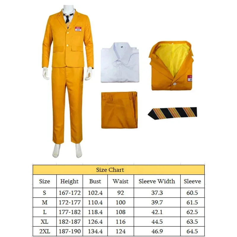 Боб Cos сужалка мужской фантазийный желтый пиджак жук косплей маскировка сок костюм наряды Хэллоуин карнавальный костюм ty'4
