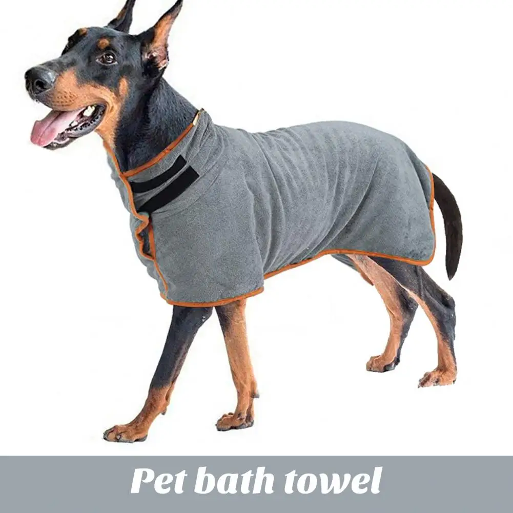 

Microfiber Dog Bathrobe Pet Towel Wrap Super Absorbent Drying Towel Adjustable Waist Dog Bath Towel for Small Medium Large Pets