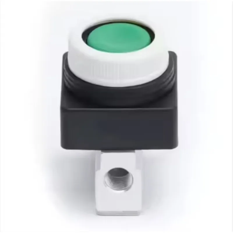 CM3PF Series Pneumatic Mechanical Valve Manual Button Switch Valve Green Flat Head Two-position Three-way Manual Switch Valve