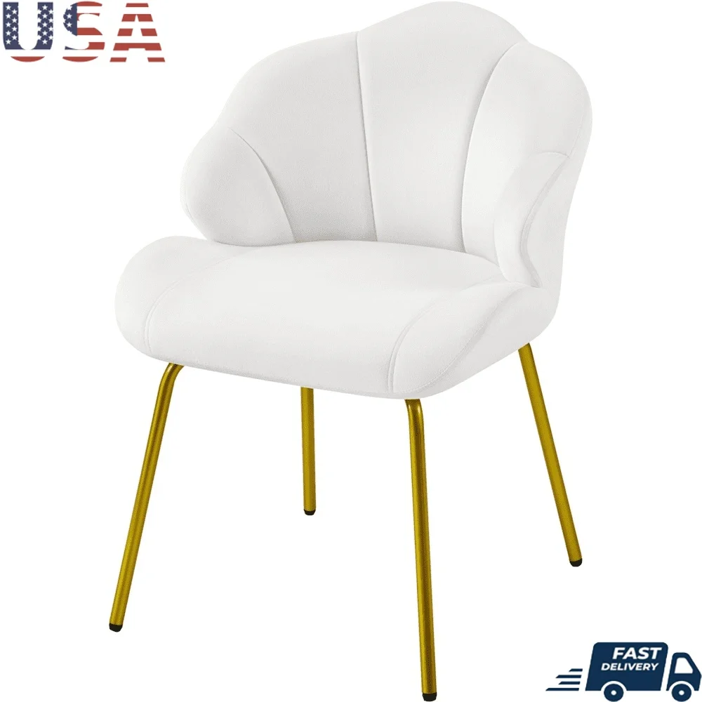 

Velvet Accent Chair with Golden Legs Comfortable Cushioned Seat Stylish Living Room Furniture Supportive Design Easy Assembly