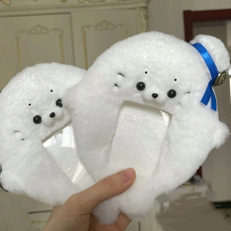 Cartoon Plush Card Holder Cover Star Chasing Pendant Keychain Photo Protector Case ID Credit Case Card Case