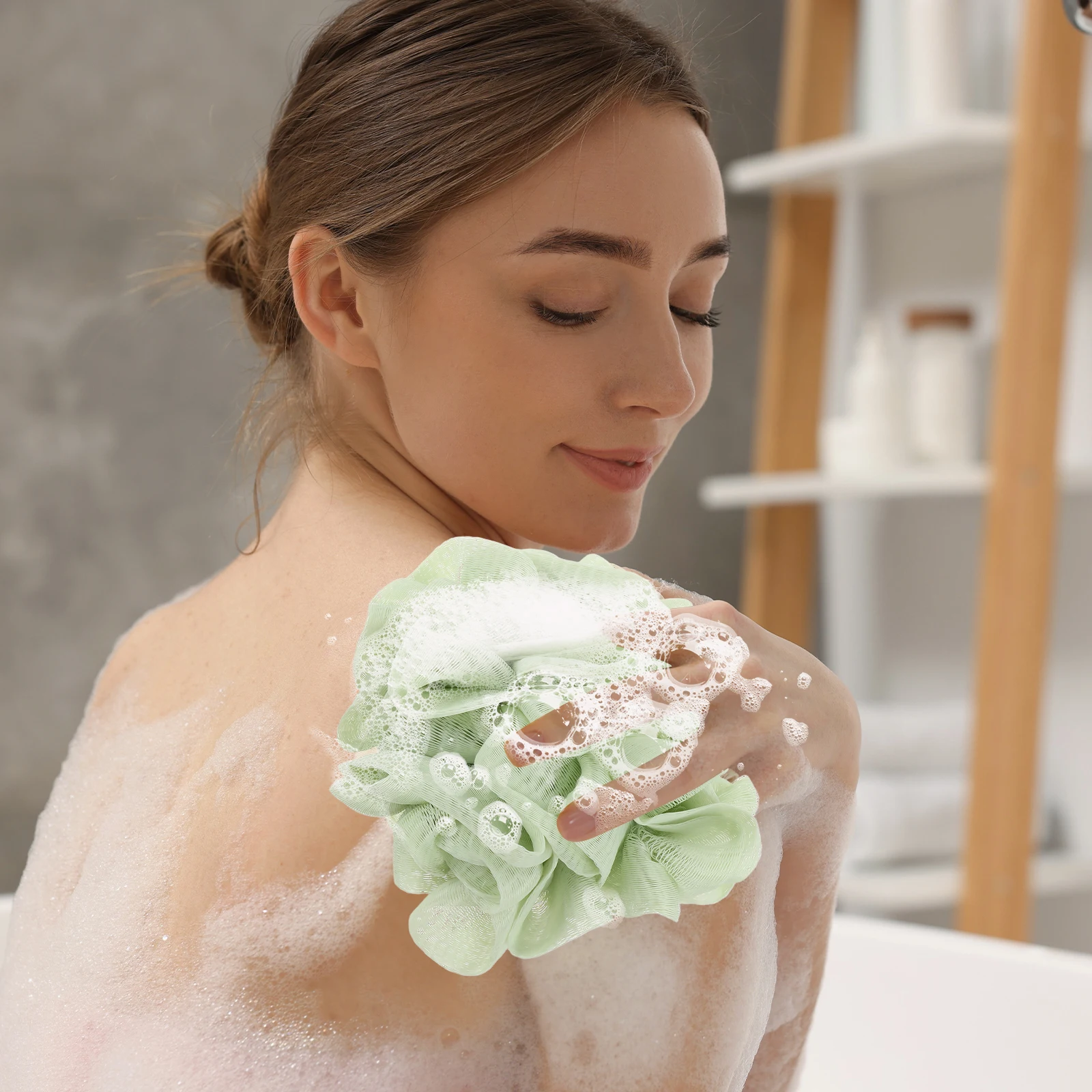

Exfoliating Body Loofah Cloth Soft Washcloth 2 In 1 Dual Sided Bath Towel Gentle Cleansing Shower Scrubber For Men Women