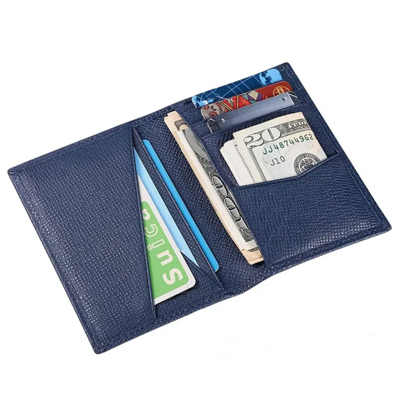 Free Customized Initials Genuine Leather Business Card Holder Bank Card Multi Card Slot Wallet