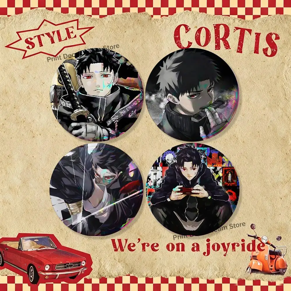 

Anime C-Chihiro R-RokuhiraS 4-piece set Enamel Pins Anime Badge Fashion Jewelry Accessories Round Snap-in Brooch on Backpack