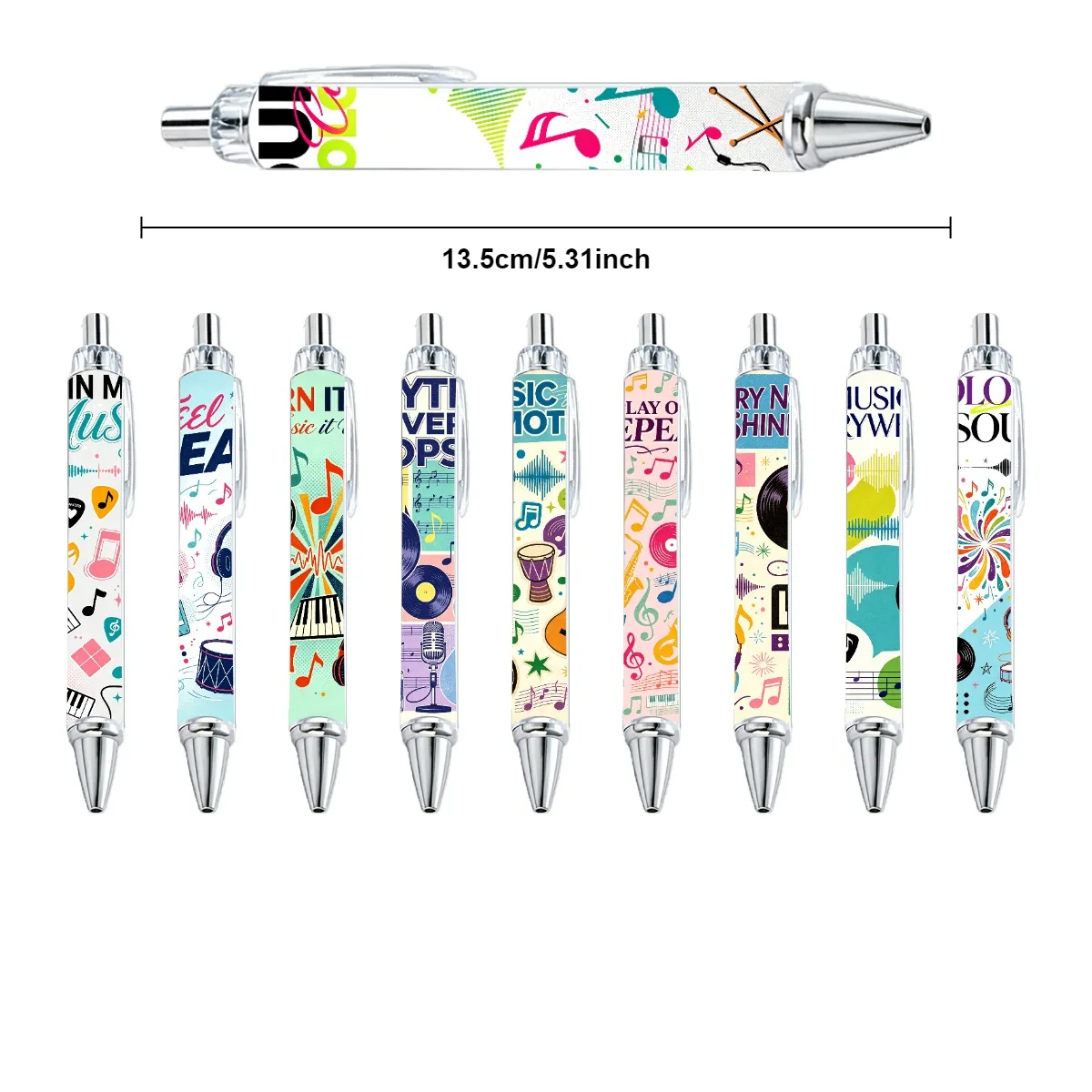 10Pcs Sonic Music Themed Ballpoint Pens Daily Office Supplies Writing