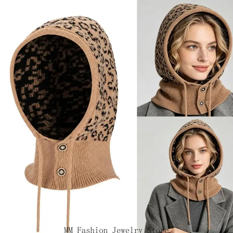 Cold Weather Balaclava Hooded Scarf with Stretchy Pull-On Design and Extended Head, Neck, and Shoulder Coverage for D0UB