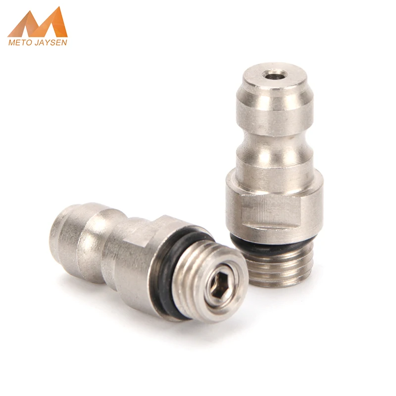 

M8x1 Thread Air Refilling Stainless Steel Pump accessories Quick Coupler 8MM Male Plug Adapter Fittings 40mpa 6000psi 2pcs/set