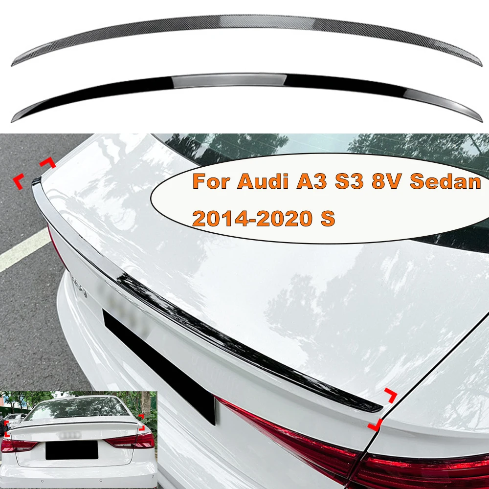 For Audi A3 S3 8V Sedan 2014-2020 S Model Rear TopTail Wing Spoiler Fixed Wind Exterior Decoration Modification